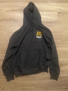 PALACE Black Hoodie with Yellow Arch Logo